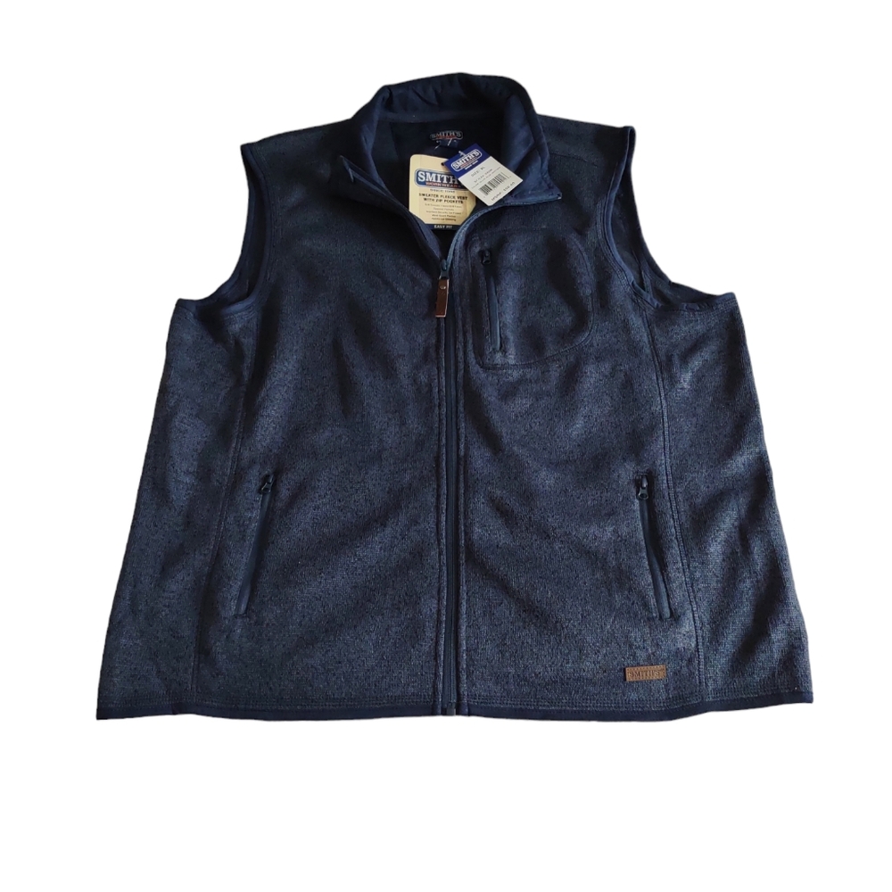 Smith's Workwear XL Slate Blue Heather Knit Vest